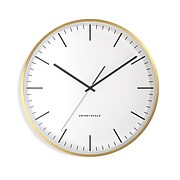 Union & Scale™ MidMod Wall Clock, Aluminum, 12" (UN57809)