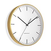 Union & Scale™ MidMod Wall Clock, Aluminum, 12" (UN57809)