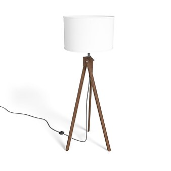 Union & Scale™ Essentials 57.5" Wood Floor Lamp with Drum Shade (UN58021)