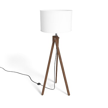 Essentials 57.5" Wood Floor Lamp with Drum Shade (UN58021)