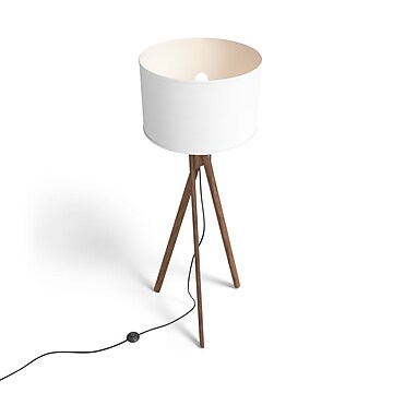 Essentials 57.5" Wood Floor Lamp with Drum Shade (UN58021)