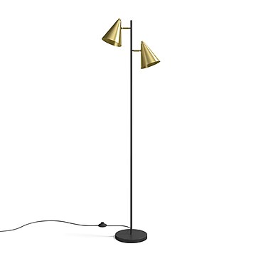 MidMod 60.6" Metal Floor Lamp with Cone Shades (UN58037)
