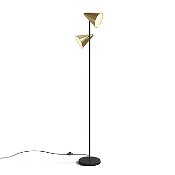MidMod 60.6" Metal Floor Lamp with Cone Shades (UN58037)
