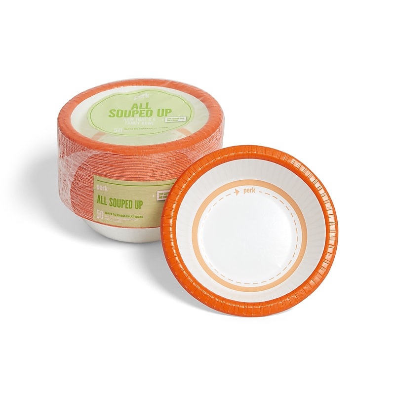 Perk™ 12 oz. Heavy Duty Paper Bowl, 50/Pack (53207) image 1