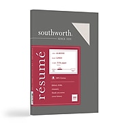 Southworth Linen Resume 8.5" x 11" Multipurpose Paper, 32 Lbs., 100 Brightness (RD18ACFLN)