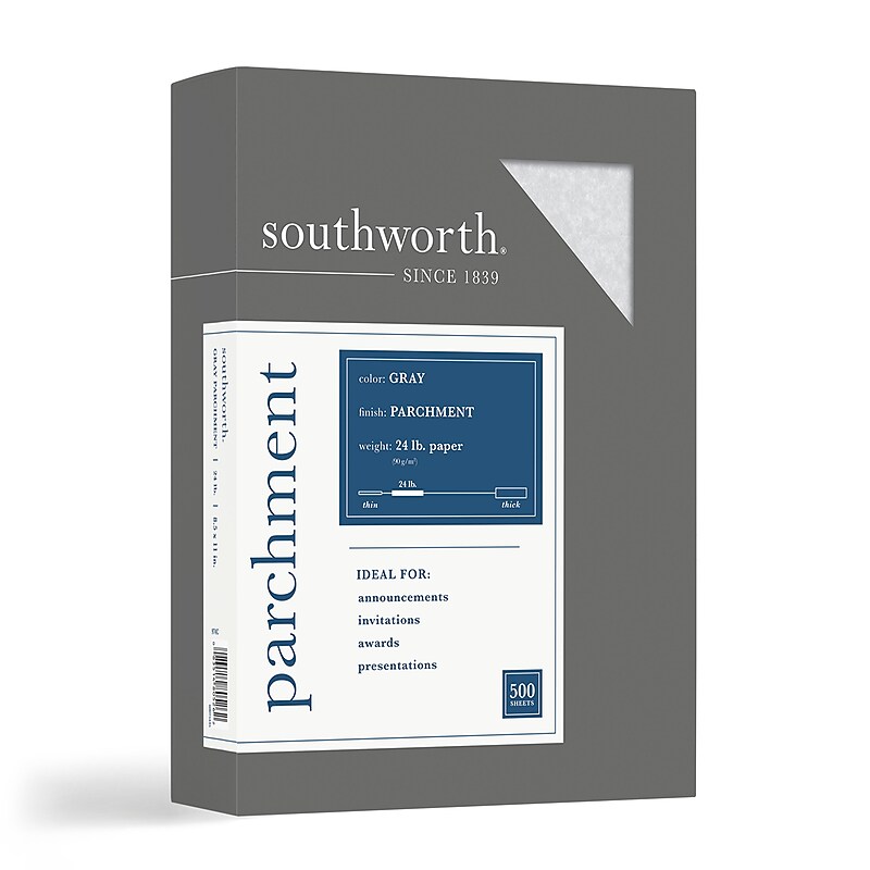 Southworth 8.5" x 11" Specialty Paper, 24 lbs., Parchment, 500/Ream (974C) image 1