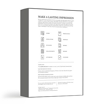 Southworth Fine Paper, 8.5" x 11", 24 lbs, Linen-Finish, White, 500/Box (554C)