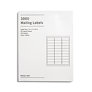 Baseline Mailing Labels, White, 3000/Pack