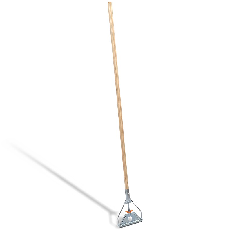 Coastwide Professional™ 60" Side Gate Wood Wet Mop Handle, Galvanized Metal Head (CW58007) image 1