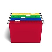 TRU RED™ Hanging File Folders, 5-Tab, Letter Size, Assorted Colors, 20/Box (TR13324)
