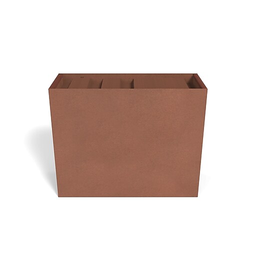 TRU RED™ LethaTone Reinforced Accordion File, Alphabetical Index, 21Pocket, Letter Size, Brown