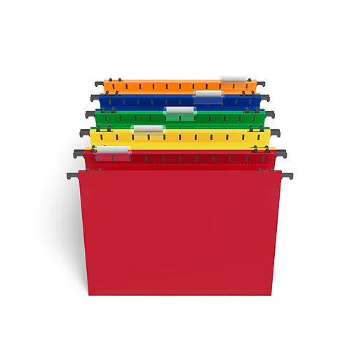 Staples Hanging File Pockets, Letter Size, Assorted Colors, 5/Pack