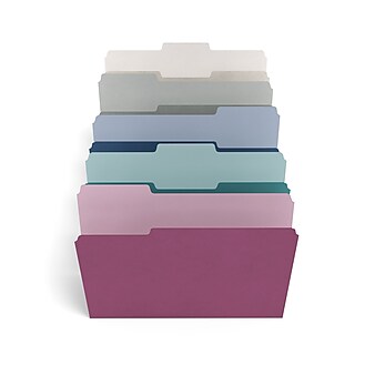 TRU RED™ File Folders, 3-Tab, Letter Size, Assorted Jewel Tone Colors, 24/Pack (TR58171)