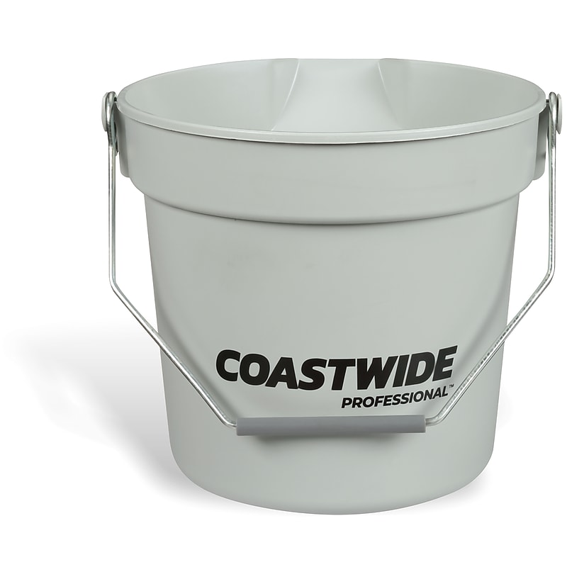 Coastwide Professional™ Plastic Bucket, 10 Quart, Gray (CW58017) image 1