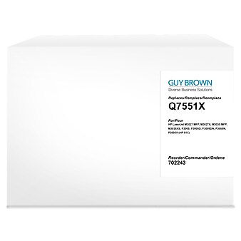 Guy Brown Remanufactured Black High Yield Toner Cartridge Replacement for HP 51X (Q7551X)
