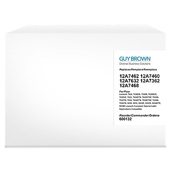 Guy Brown Remanufactured Black High Yield Toner Cartridge Replacement for Lexmark T630 (12A7462)