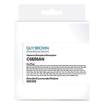 Guy Brown Remanufactured Black Standard Yield Ink Cartridge Replacement for HP 56 (C6656AN)