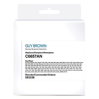 Guy Brown Remanufactured Tri-Color Standard Yield Ink Cartridge Replacement for HP 57 (C6657AN)