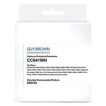 Guy Brown Remanufactured Black High Yield Ink Cartridge Replacement for HP 60 Ink (CC641WN)
