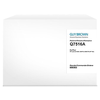 Guy Brown Remanufactured Black Standard Yield Toner Cartridge Replacement for HP 16 (Q7516A)