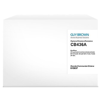 Guy Brown Remanufactured Black Standard Yield Toner Cartridge Replacement for HP 36 (CB436A)