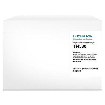 Guy Brown Remanufactured Black High Yield Toner Cartridge Replacement for Brother TN-580 (TN-580)