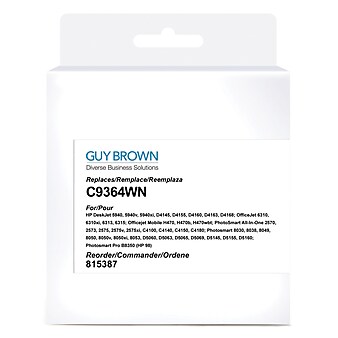 Guy Brown Remanufactured Black Standard Yield Ink Cartridge Replacement for HP 98 (C9364WN)