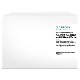 Guy Brown Remanufactured Black High Yield Toner Cartridge Replacement for Lexmark T640 (64015HA)