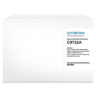 Guy Brown Remanufactured Yellow Standard Yield Toner Cartridge Replacement for HP 641 (C9722A)