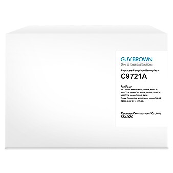 Guy Brown Remanufactured Cyan Standard Yield Toner Cartridge Replacement for HP 641 (C9721A)