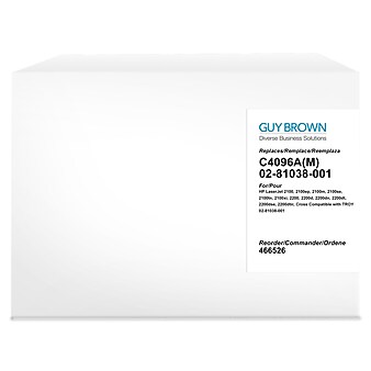 Guy Brown Remanufactured Black Standard Yield MICR Toner Cartridge Replacement for HP 96 (C4096A)