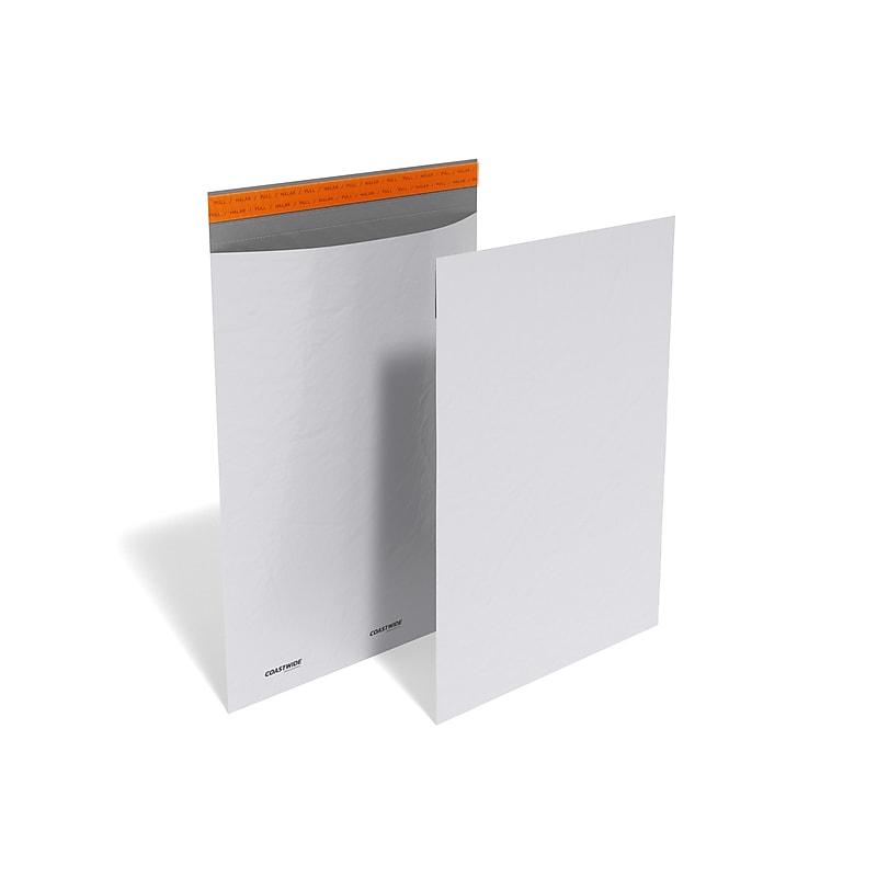Coastwide Professional Self-Sealing Poly Mailer, 14.5" x 19", White, 100/Pk (CW56583) image 1