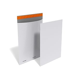 Coastwide Professional Self-Sealing Poly Mailer, 12" x 15.5", White, 100/Pack (CW56606)