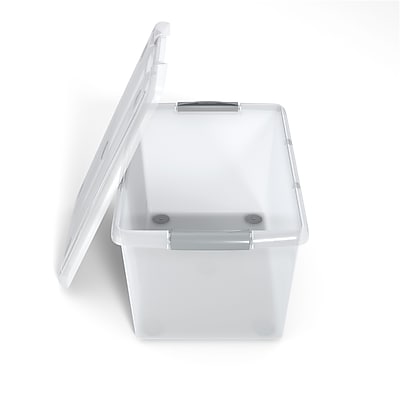 Iris Store & Slide 61 Qt. Latch Lid Storage Bin - Thumbnail 2