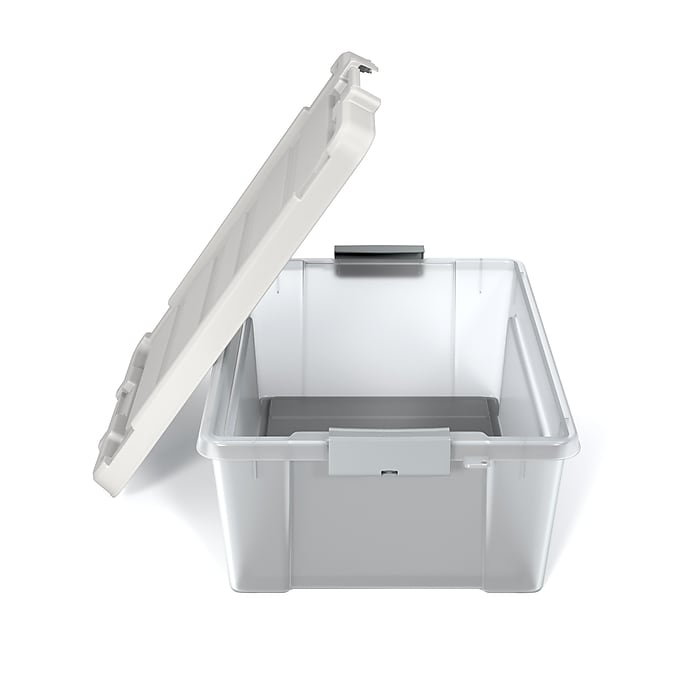 Staples 46.8 Qt. Storage Bin with Latching Lid, Plastic