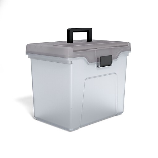 TRU RED™ Portable File Tote, Letter Size, Clear (TR58298) at Staples