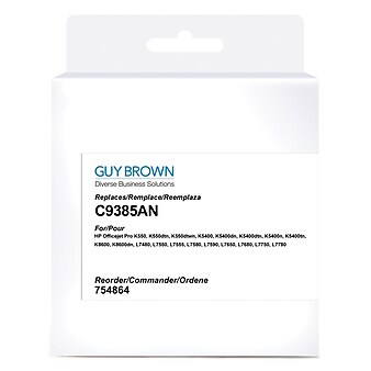 Guy Brown Remanufactured Black Standard Yield Ink Cartridge Replacement for HP 88 (C9385AN)