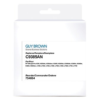Guy Brown Remanufactured Black Standard Yield Ink Cartridge Replacement for HP 88 (C9385AN)