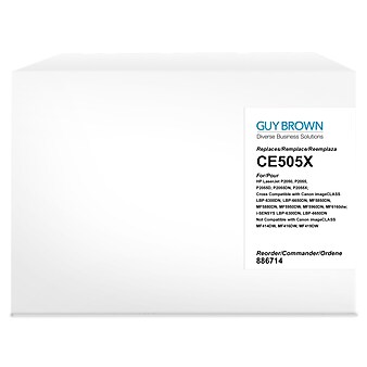 Guy Brown Remanufactured Black High Yield Toner Cartridge Replacement for HP 05X / Canon 119 II (CE505X/3480B001)