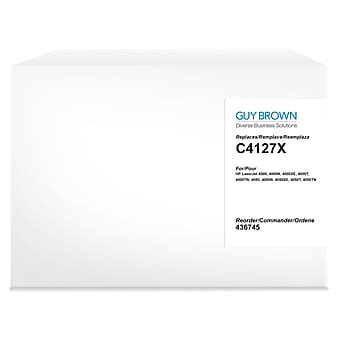 Guy Brown Remanufactured Black High Yield Toner Cartridge Replacement for HP 27X (C4127X)