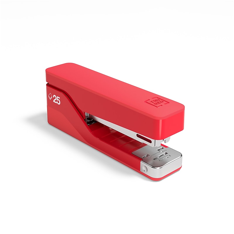 TRU RED™ Desktop Stapler, 25-Sheet Capacity, Red (TR58101) image 1