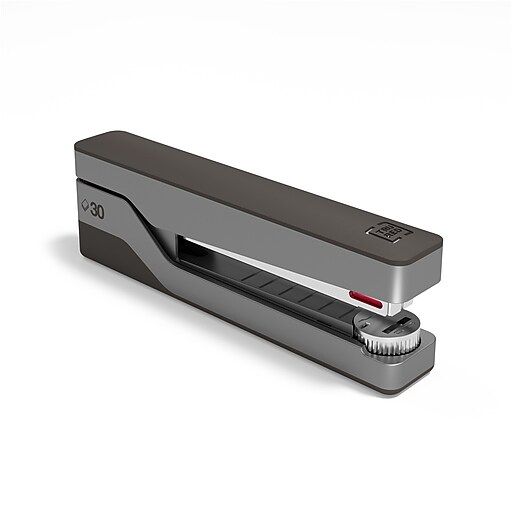 TRU RED™ Premium Desktop Stapler, 30-Sheet Capacity, Gray/Red (TR58077)