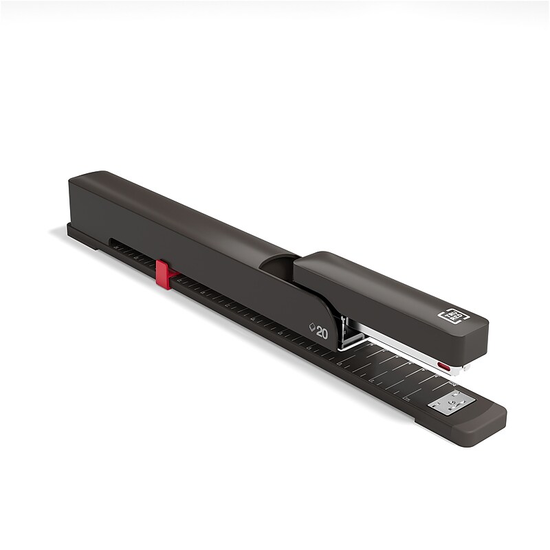 TRU RED™ Long Reach Stapler, 20-Sheet Capacity, Black (TR58085) image 1