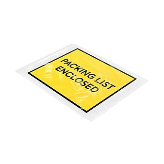 Coastwide Professional™ "Packing List Enclosed" Envelope, 5.5" x 7", Yellow, 1000/Carton (CW56487)
