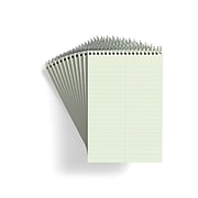 TRU RED™ Steno Pads, 6" x 9", Gregg Ruled, Green, 80 Sheets/Pad, 72 Pads/Carton (TR57353CT)