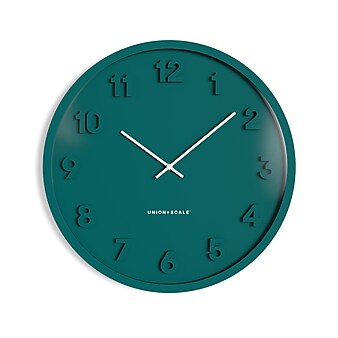 Union & Scale™ Essentials Wall Clock, Plastic, 13" (UN57803)