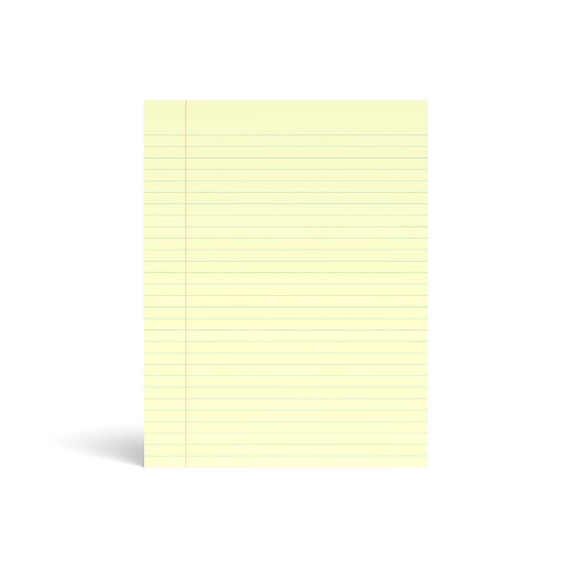 Staples Notepad, 8.5" x 11", Wide Ruled, Canary, 50 Sheets/Pad, Dozen Pads/Pack (11294) at Staples