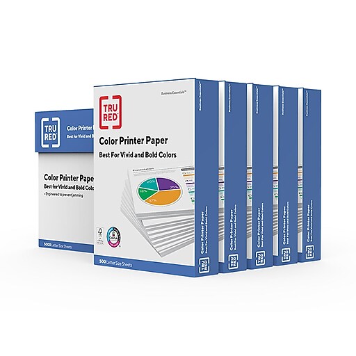 TRU RED™ Multipurpose Paper, 8 1/2" x 11", 5 Ream Case at Staples
