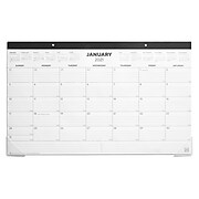 2021 TRU RED™ 11" x 18" Desk Pad Calendar, Black/White (TR17392-21)