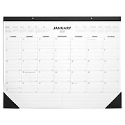 2021 TRU RED™ 17" x 22" Desk Pad Calendar, Black/White (TR12951-21)